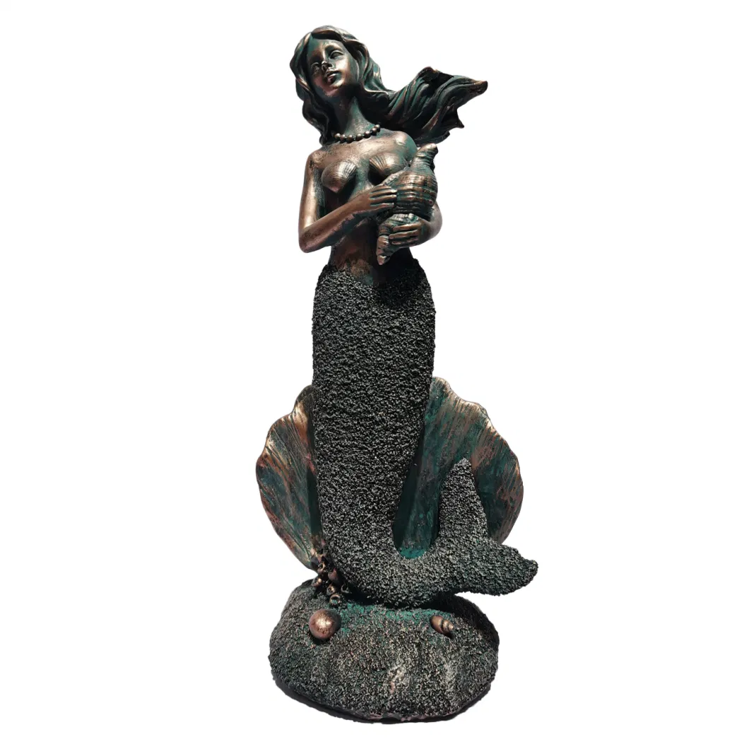 Coastal Style Resin Little Mermaid Statue Decor Polyresin Figurine Factory