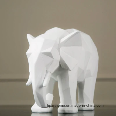 Art Collection Figurine souvenir en résine d'éléphant blanc de qualité supérieure