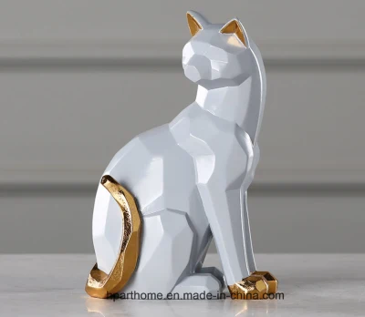 Belle résine assis chat Sculpture Figurine conception personnalisée pour la vente en gros