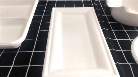Assiette carrée en papier durable compostable blanc jetable pour fruits